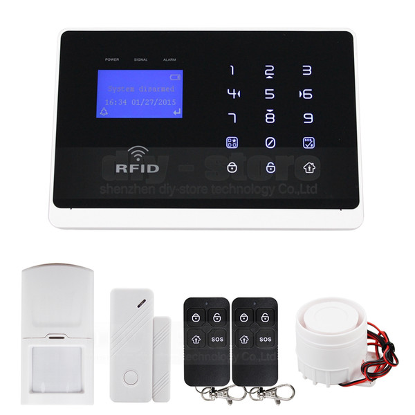 Wireless & Wired 433MHz Defense Zones GSM PIR Sensor Door Sensor Home Security Burglar Alarm System + IOS/ Android App M2FX