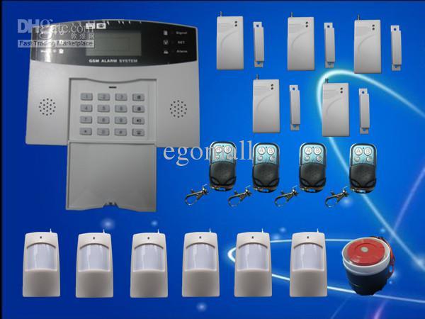 GSM SMS Home Burglar Security Alarm System Detector Sensor Kit Remote Control