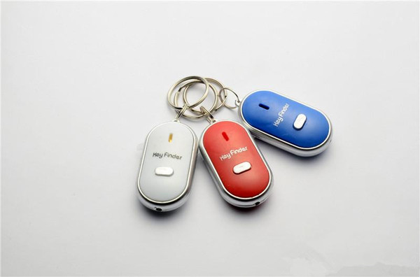 Hot Sale LED Key Finder Locator Find Lost Keys Chain Keychain Whistle Sound Control+free shipping