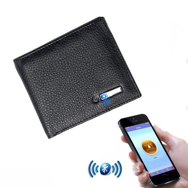 Genuine Leather Bluetooth Smart Wallet Anti Lost Anti-theft Finder GPS Locator Tracker