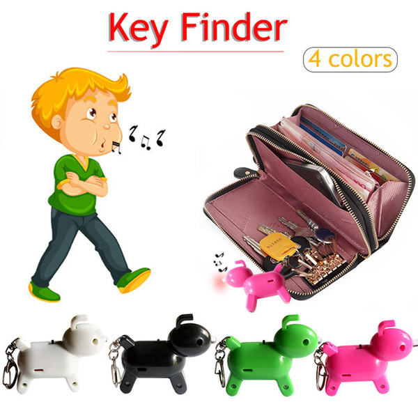 Mini Dog Anti-lost Whistle Key Finder Flashing Beeping Remote Kids Key Bag Wallet Locators Child Alarm Reminder Drop Shipping