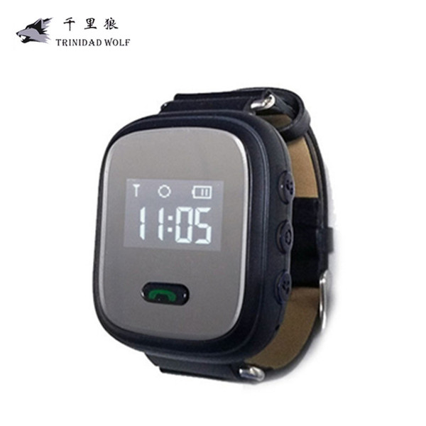 Wholesale- Anti Lost Alarm Elderly Watch Phone SOS Anti-Lost GPS Tracking Watch For Iphone IOS Android Phones Old Men Women Elder Watch