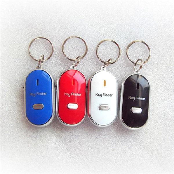 100 BBA4845 Easy Sound Control Locator Lost Key Finder with Flashing LED Light Key Chain Keychain Keys Finding Whistle Sound Control gifts