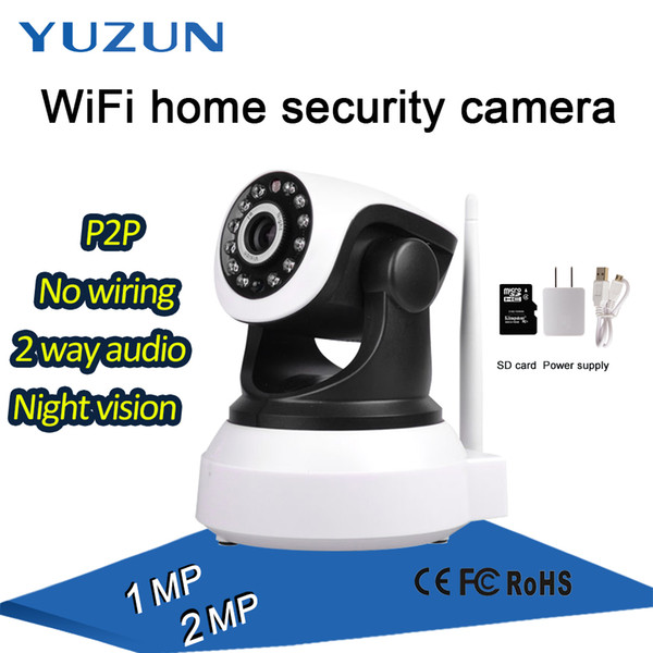 Mini 1MP 2MP WIFI IP robot ptz Camera P2P Low Cost SD Card Wireless Internet speed dome Camera for Home