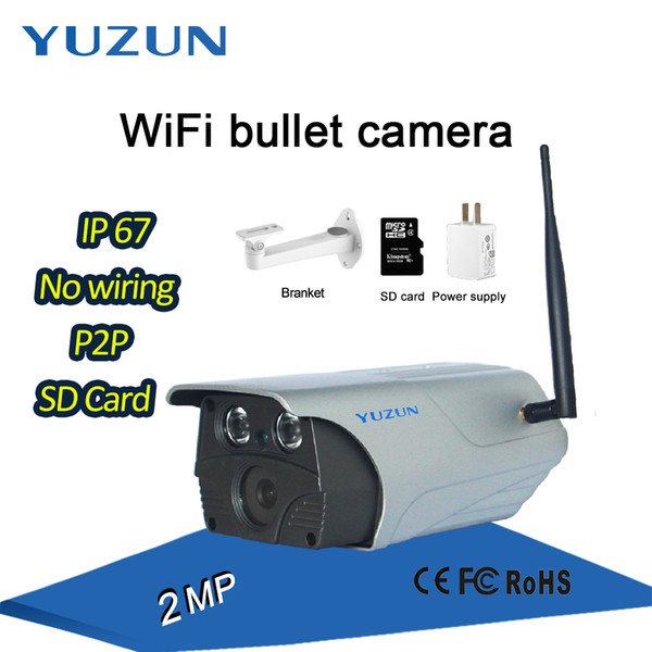 1080P remote monitor AP mode WiFi outdoor surveillance aluminium can be soaked in water cctv wireless camera bullet IP67 waterproof