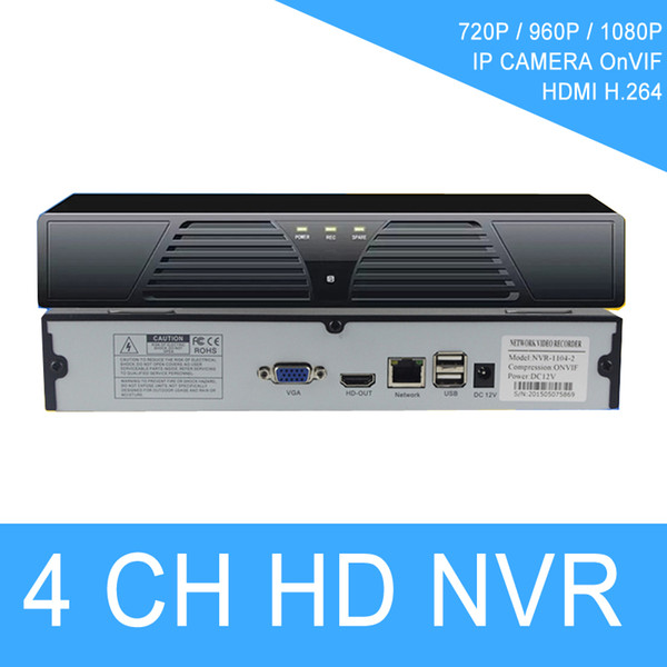 Smart Home security 4CH NVR network video recorder 1080p 960p 720p camara support HDMI VGA H.264 monitor