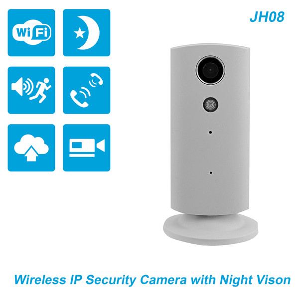 High Quality with Moderate Price, Night Vision Network Wireless IP Camera JH08(white) with Remote Control and Two Way Audio surveillance