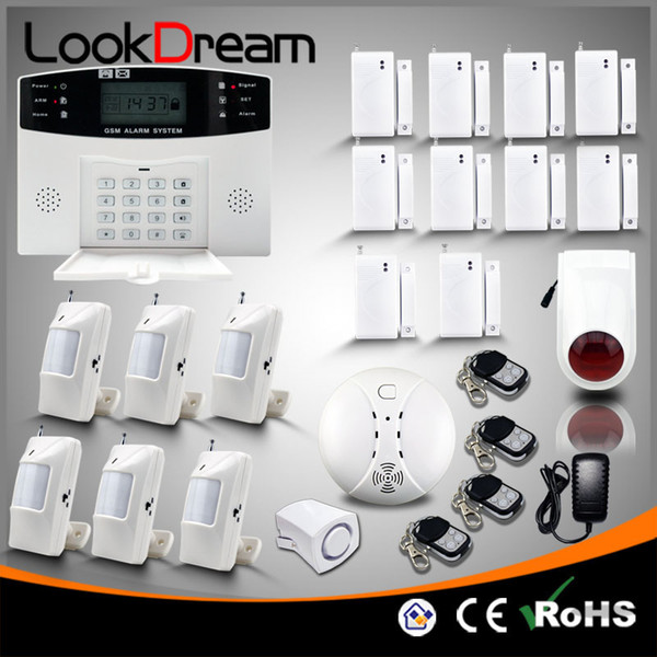 Update Wireless House Alarms Electronic Home GSM Anti Burglar Security Residential Alert System Low Consume Power By DHL