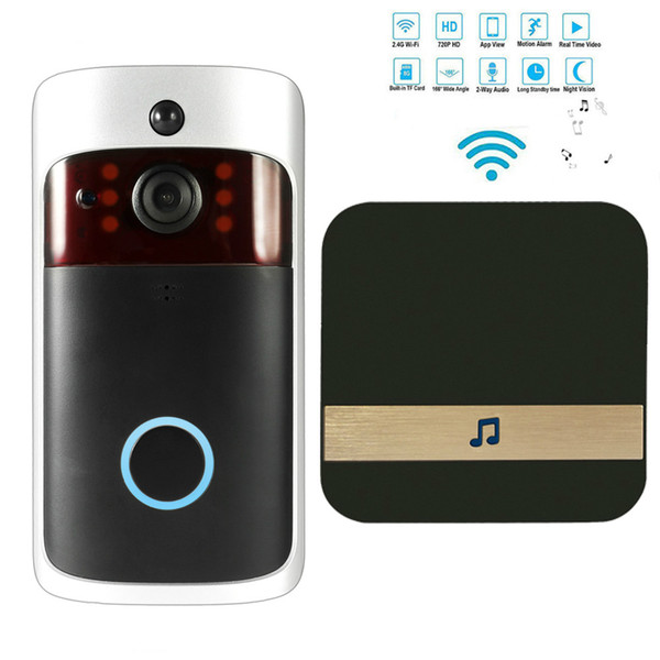 Smart WiFi Security DoorBell with Visual Recording Low Power Consumption Remote Home Monitoring Night Vision Video Door Phone