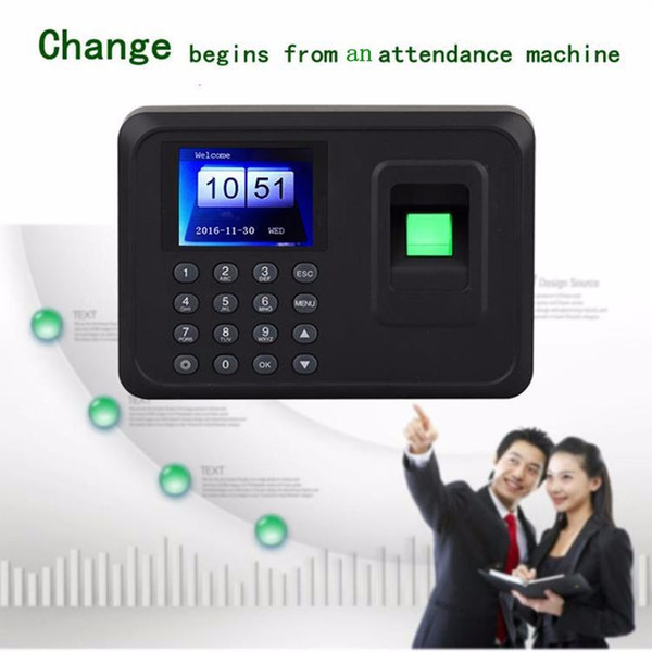 16*16mm F-18C TFT HD Color Screen Fingerprint Attendance Machine Fingerprint Time Attendance Clock Recorder Employee Office