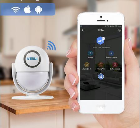KERUI WIFI Inicio de seguridad sistema de alarma funciona con Alexa inteligente App 120dB PIR Panel principal puerta/puerta de ventana Senso