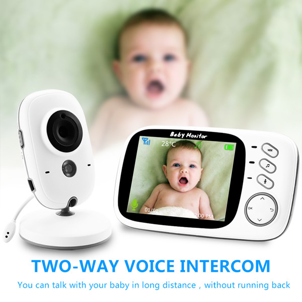 Hotsale Wireless Video Color Baby Monitor with 3.2Inches LCD 2 Way Audio Talk Night Vision Surveillance Security Camera Babysitter