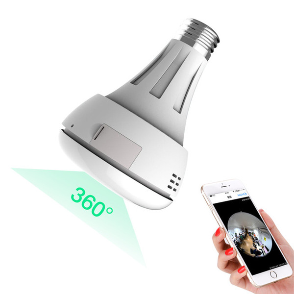 Free Shipping 360 Degree 3.0MP Bulb WiFi Camera Lights & Security Wireless IPC