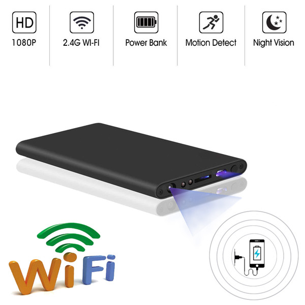 H2 H8 WIFI IR night vision HD 1080P Mini camera 5.0MP COMS Ultra-thin power bank DVR Digital Video recorder simple one-button operation