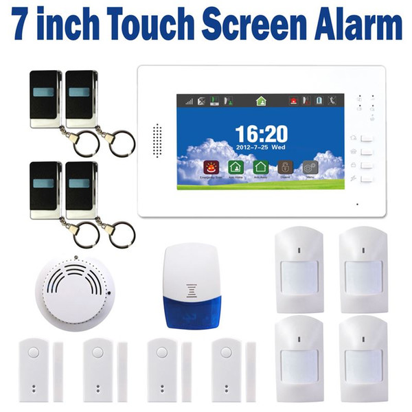 Wireless GSM Alarm System Smart Alarm Home Security alarm IOS and Android APP controlled with LCD touch Screen