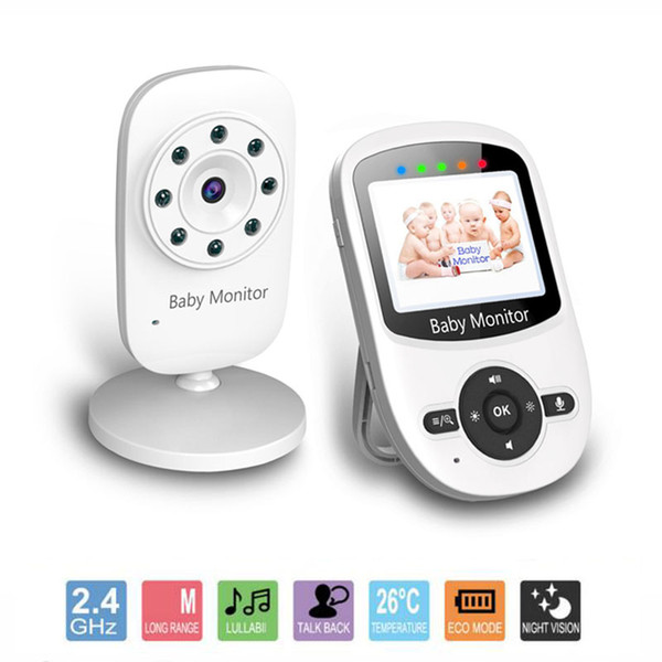 2.4 Inch Digital Wireless Baby Monitor with Camera Electronic Babysitter support Intercom Temperature Nanny 2X Digital Zoom