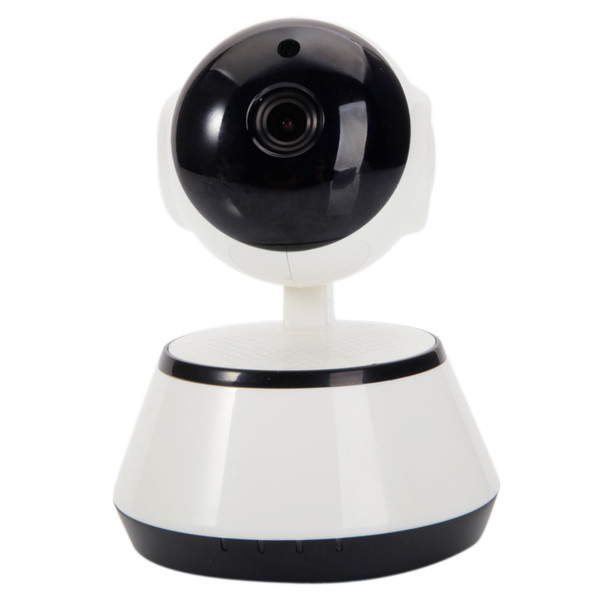 Wireless Surveillance CMOS 1.0MP 3.6mm Lens IR-CUT 6-LED Night Vision Gimbal Indoor Wireless IP Camera US Plug White