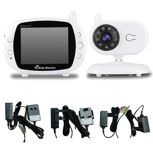 1 Set Baby Video Monitor Camera Wireless Receiver Two-way Intercom Surveillance Music Player 3.5