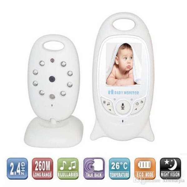 Baby Monitor 2.4GHz Color LCD Audio Two-Way Talk Night Vision Wireless Digital Video Tool