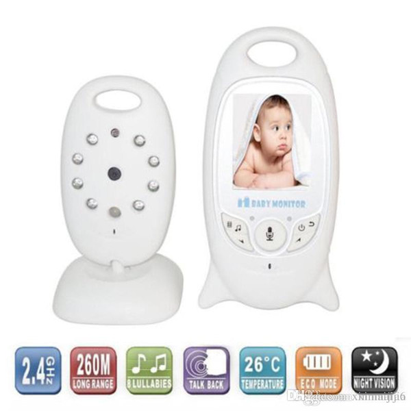 Baby Monitor 2.4GHz Color LCD Audio Two-Way Talk Night Vision Wireless Digital Video Tool