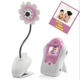 New 2.4Ghz wireless camera baby monitor 1.5 inch portable cordless flowerlike free shipping