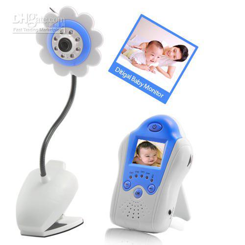 Flower Design 1.5 inch TFT LCD 2.4G Wireless Baby Monitor with Night Vision, Voice Control, AV OUT,