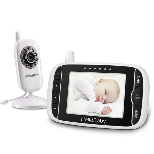 3.2Inch HelloBaby Wireless Video Color Baby Monitor with Night Vision & 2 Ways Talking Rechargeable Battery 8 Lullabies Moinitor