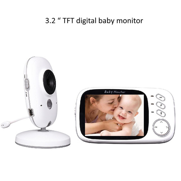 3.2 inch Color Wireless Video Baby Monitor 2 Way Talk Nigh Vision IR LED Baby Camera Monitor with 8 Lullabies