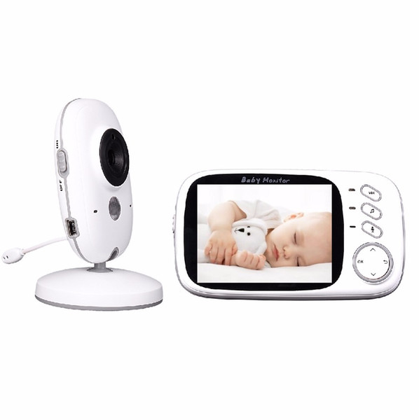 2016 New video nanny baby monitors 3.2inch IR Night vision Intercom 8 lullabies Temperature monitor Pan/Tilt camera baby monitor