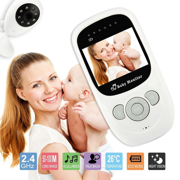 Wireless LCD Audio Video Baby Monitor Radio Nanny Music Intercom IR 24h Portable Baby Camera Walkie Talkie Babysitter