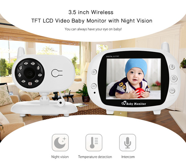 Wireless Video Baby Sleep Monitor 2 Way Talk WIFI Video Surveillance Security Camera Night Vision Nanny Temperature Detect