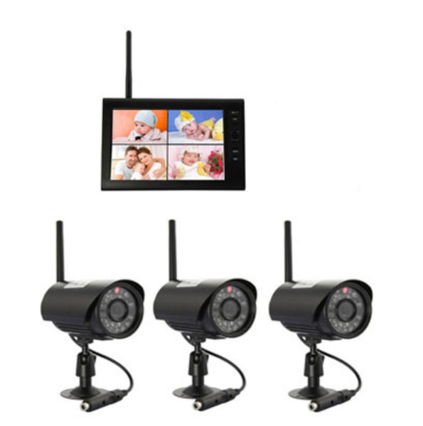 7 Inch 1V3 Outdoor Camera 4CH 4 Picture Display Wireless Monitor