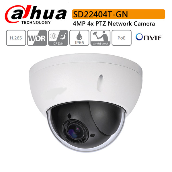 Dahua SD22404T-GN 4MP 4x PTZ Network Camera IVS WDR POE IP66 IK10 Upgrade from SD22204T-GN NO Dahua LOGO OEM oversea Version Free Shipping