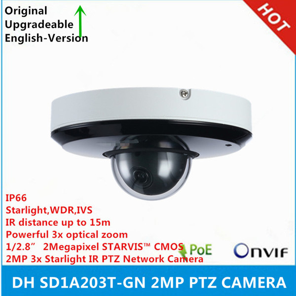 Dahua SD1A203T-GN 2MP 3x Starlight IR PTZ Network Camera English Firmware NO LOGO OEM version Free Shipping 2019 HoT Sale