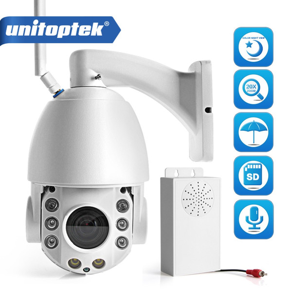 HD 1080P Wireless PTZ IP Camera WIFI 20X Optical Zoom Outdoor Security Video CCTV Camera Two Way Audio Speaker 80m IR