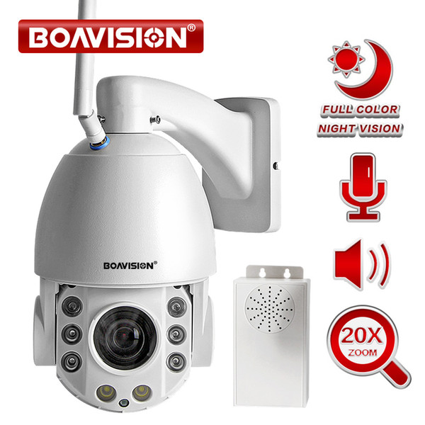 20X Zoom 1080P Wifi PTZ IP Camera Outdoor 2 Way Audio Waterproof IP66 Full Color Night Vision Security CCTV Camera Android IOS