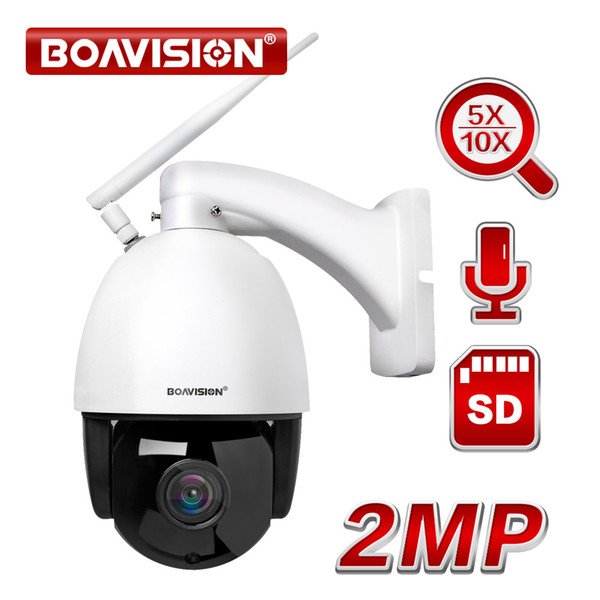 HD 1080P Wireless PTZ Speed Dome IP Camera WIFI 5X 10X Zoom Outdoor CCTV Security Video Surveillance Camera Audio ONVIF IR 60M