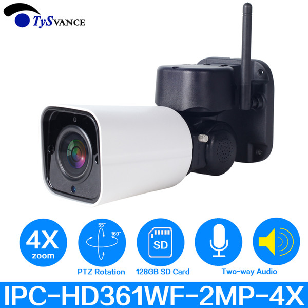 4X Zoom 2MP Wifi PTZ Bullet IP camera HD 1080P Indoor 2.0MP Wireless Security Surveillance Two Way Audio TF card Slot P2P