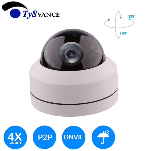 Onvif HD 5MP H.265 IR 30m Indoor Mini 5.0MP CCTV Security IP PTZ Dome Camera 4X Optical Zoom Home Network 5Mega