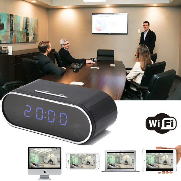 Portable HD Wireless Security Camera DVR Clock CCTV Wirless Camera With WIFI Function Wide Angle Video Remotely Monitoring by IMINICAM APP