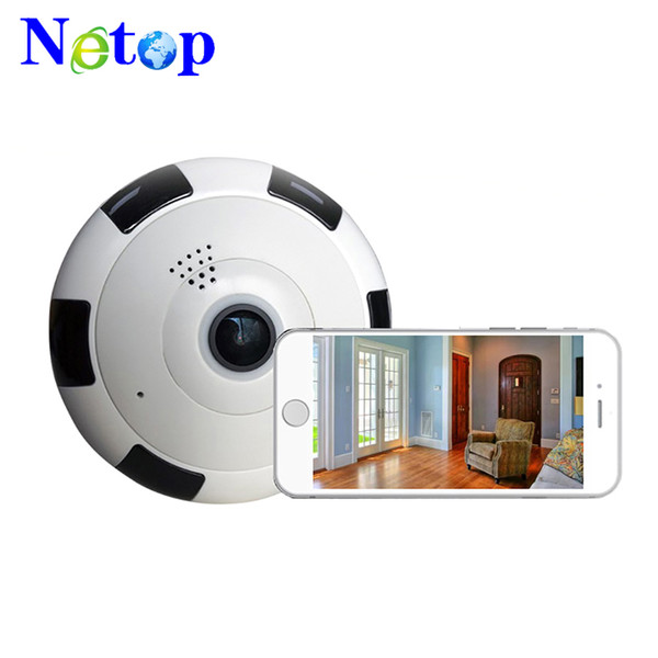 Netop 360° Panoramic IP Camera Fisheye 3D VR 1080P Wireless Wifi 2.4GHZ Security Camera Super Wide Angle Support IR Night