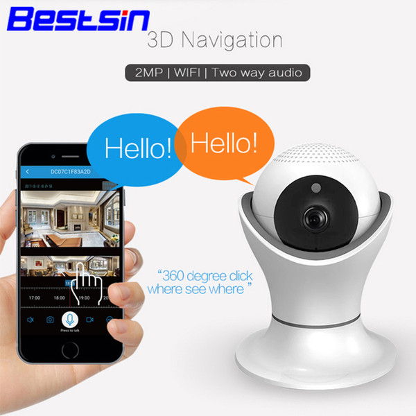 Bestsin 360° 1080P Home Security IP Camera Two Way Audio Draadloze Mini Camera Nachtzicht CCTV WiFi Camera