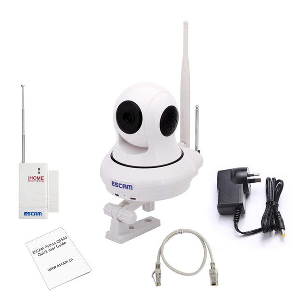 NEWEST Original ESCAM QF500 P2P 720P HD 1.0Mega Pan/Tilt WIFI Alarm System Mini Security CCTV Indoor IP Camera