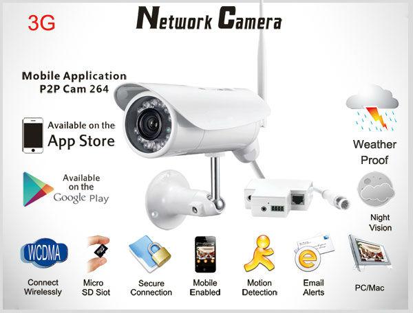 Long Range Long Distance outdoor 3G sim card inside IR ip camera 3G video ip camera S732