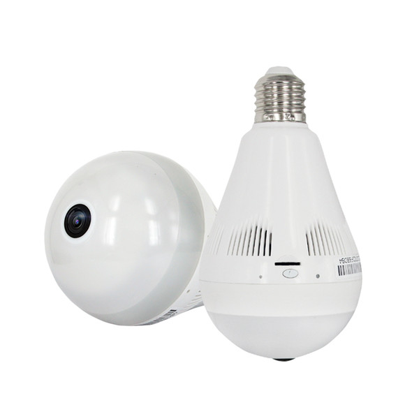 1.3MP bulb style 1.44mm 360 degreen fisheye lens network camera 3 led Infrared night vision lights panoramic ip camera