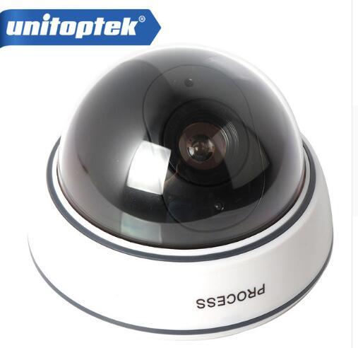 Dummy Camera Fake Outdoor Indoor Weatherproof Fake Surveillance Camera Dome CCTV Security Camera Flashing Red LED Light