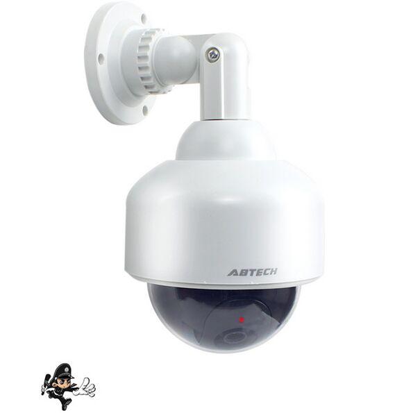 Waterproof Surveillance Fake CCTV Security Camera Simulated With Flashing Red LED Light Dummy Dome Camera Power By AA Batteries