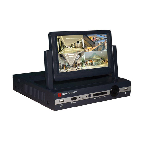 7inch LCD H.264 4 Channel All in One AHD DVR Digital Video Recorder Support 1080P Camera For Home Security CCTV Surveillance