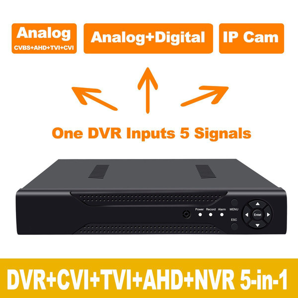 4Ch DVR Hybrid 5-in-1 Disk Video Recorder Support Analogy+ TVI+CVI+AHD+960H IP) H.264 CCTV 4Channel Standalone DVR Metal shell