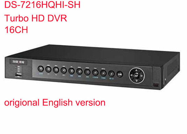 Hikvision Original English Version DS-7216HQHI-SH 16ch 1080P Turbo HD DVR Support HD-TVI/analog/IP camera triple hybrid 2HDD 1U